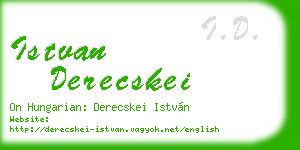 istvan derecskei business card